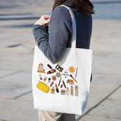 厚手コットンマチ付トート(L) ナチュラル