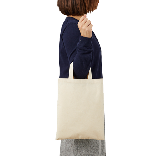 オーガニックコットンバッグ(M)ナチュラル 7