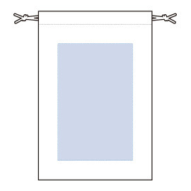 印刷最大範囲W115×H180(mm) コットン巾着(M) ナチュラル 5