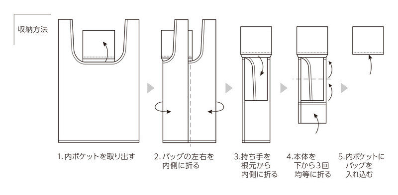 テントクロス折りたたみ抗菌トート 6