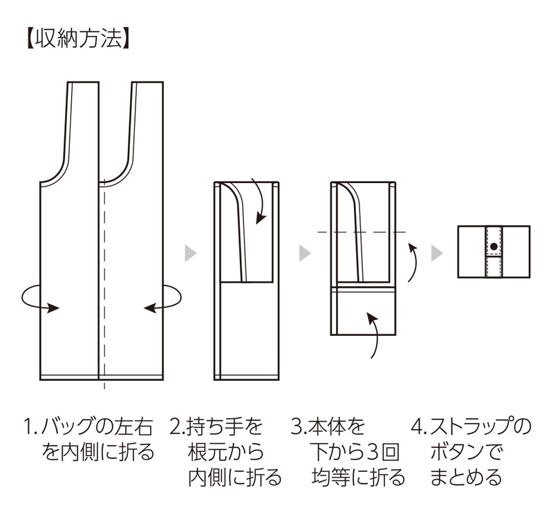 テントクロス折りたたみトートmini 4