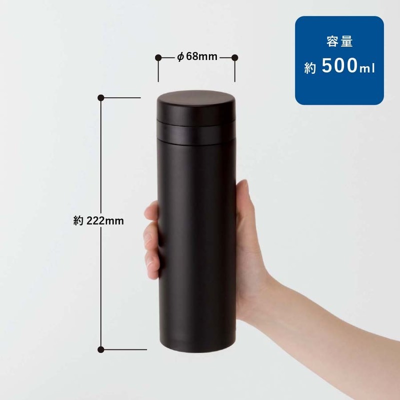 スリムサーモステンレスボトル　500ml 1