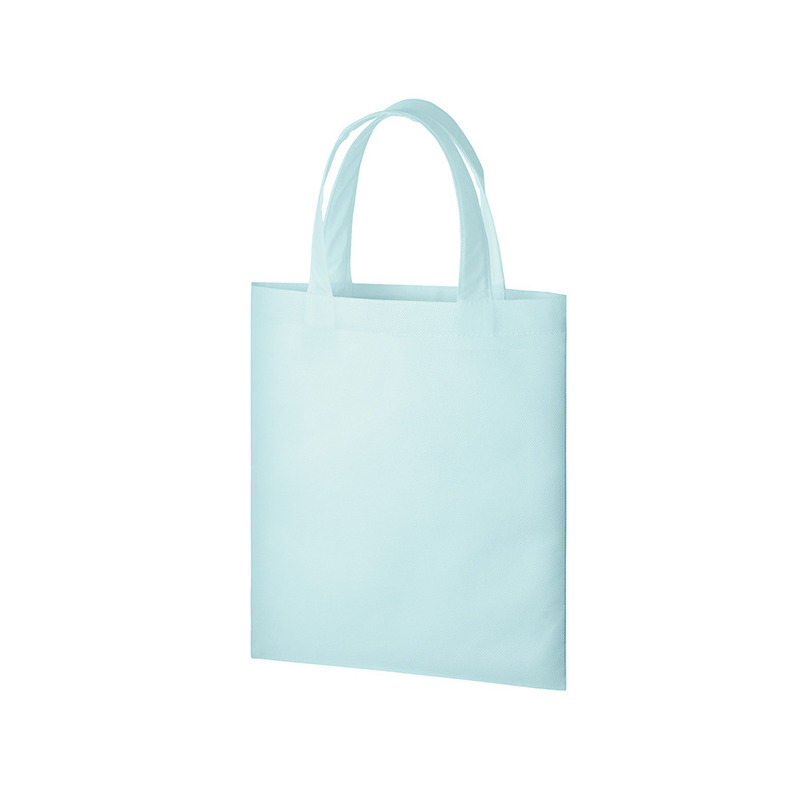ライトブルー 再生不織布A4フラットトート 4