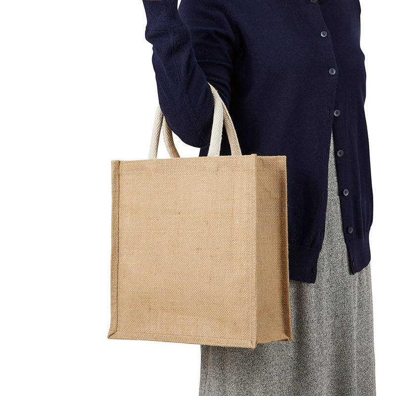 ジュートスクエアトート(M) ナチュラルベージュ 6