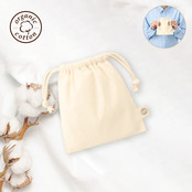 オーガニックコットン巾着(S) ナチュラル