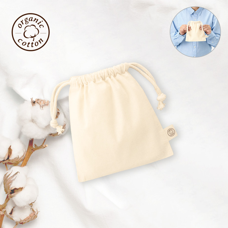 オーガニックコットン巾着（S）　ナチュラル 0