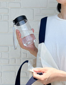 飲み口の大きなクリアボトル