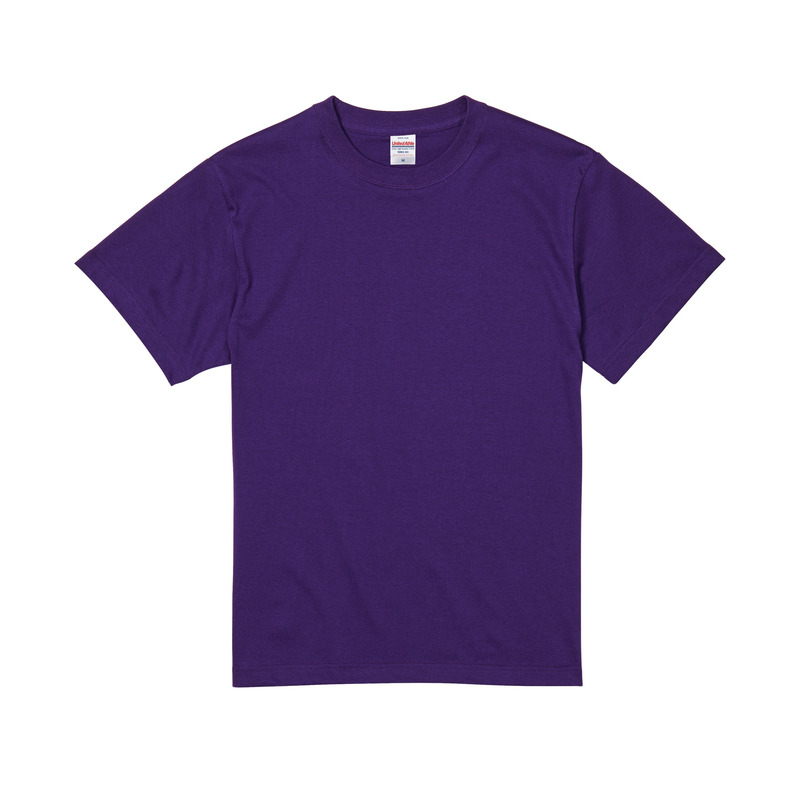 パープル 5.6オンス ハイクオリティー Tシャツ 5