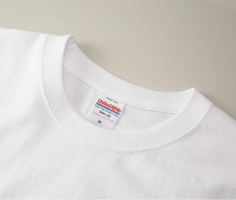 首リブはダブルステッチ始末 5.6オンス ハイクオリティー Tシャツ 14