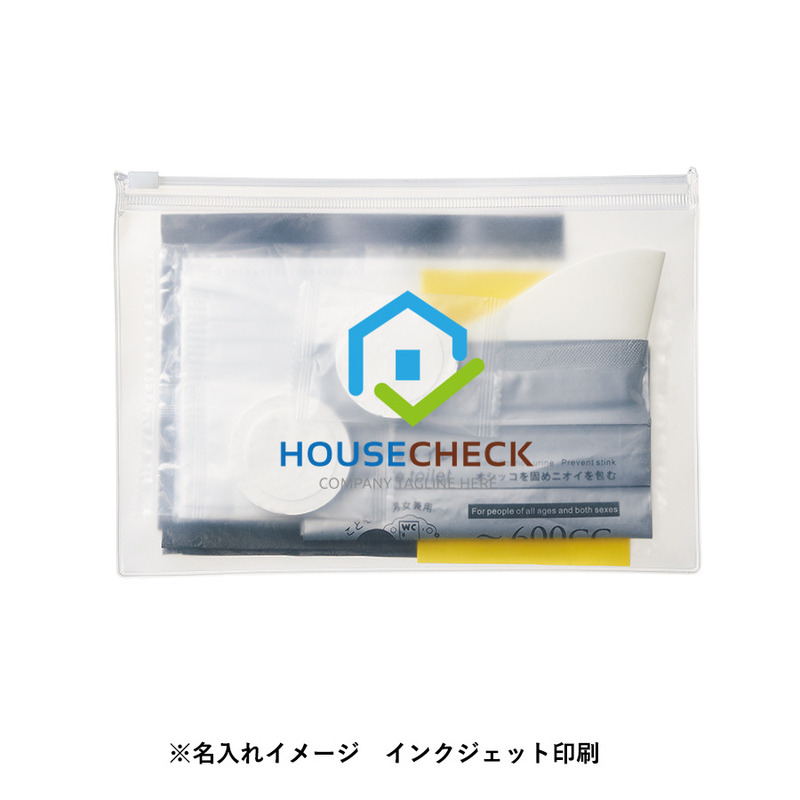 防災衛生6点セット　ポーチタイプ　クリア 4