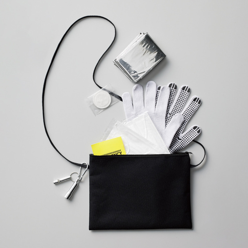 防災緊急8点セット　サコッシュタイプ　ブラック 0