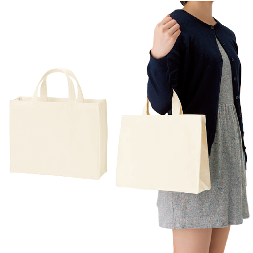 キャンバスカレッジトート(M)ワイド ナチュラル 2