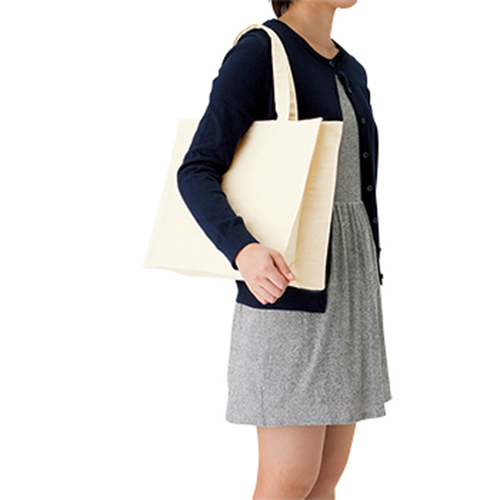 キャンバスカレッジトート(L)ワイド ナチュラル 1