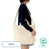 キャンバスWスタイルバッグ ナチュラル