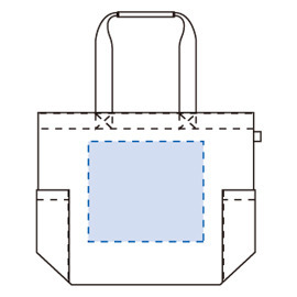 レイアウト可能範囲<br />
W240×H210(mm)<br />
印刷可能範囲<br />
W240×H210(mm) 厚手キャンバスマルチトート ナチュラル 7