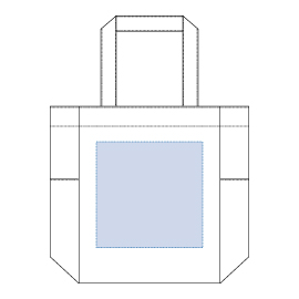 【シルク、転写】<br />
W240×H240(mm) マルチトート(L) 10