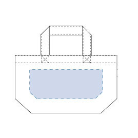 レイアウト可能範囲<br />
W200×H80(mm)<br />
印刷可能範囲<br />
W200×H80(mm) キャンバストート(SS) 4