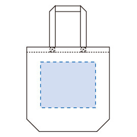 シルク印刷名入範囲<br />
W240×H200(mm) キャンバストート(M) 4