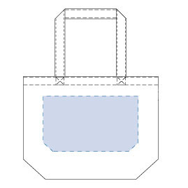 シルク印刷範囲:W240×H140(mm)<br />
熱転写印刷範囲:W250×H160(mm)<br />
インクジェット印刷範囲:W240×H170(mm) キャンバストート(SM) ナチュラル 4