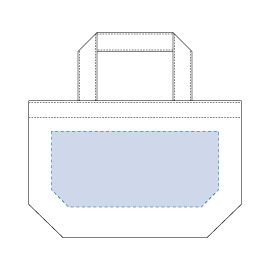 レイアウト可能範囲<br />
W220×H100(mm)<br />
印刷可能範囲<br />
W220×H100(mm) キャンバスデイリートート(S) ナチュラル 6