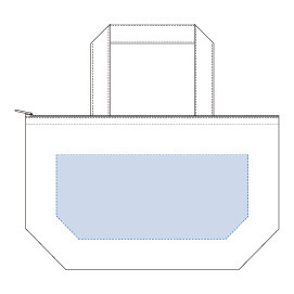 【レイアウト可能範囲】<br />
W250×H110(mm)<br />
<br />
【印刷範囲】<br />
W250×H110(mm) キャンバス保冷トート(S) ナチュラル 3