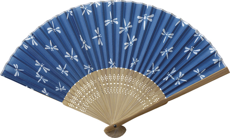 藍染とんぼ すす竹扇子 3