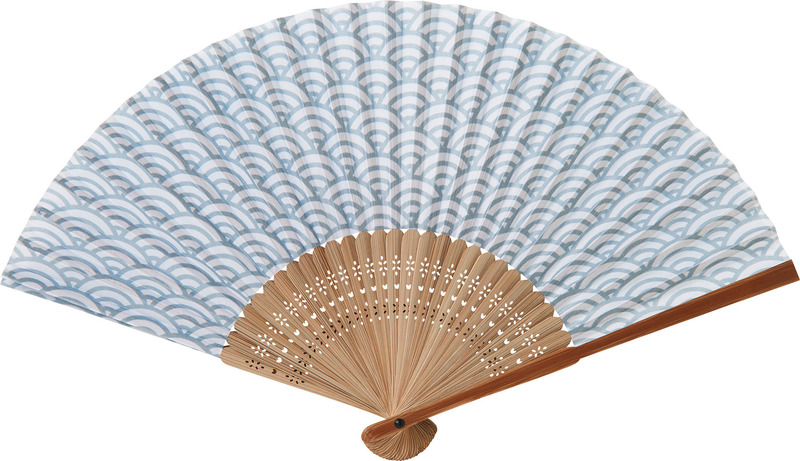 青海波 すす竹扇子 5