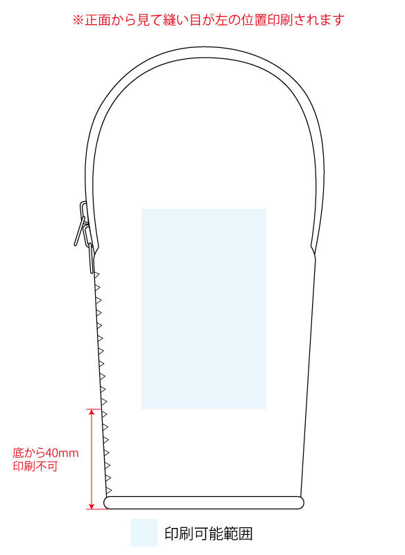 1色/W50×H80mm(シルク印刷)※縫い目が左側 マルチペンスタンドポーチ 12