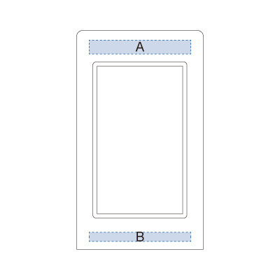 【A:本体上部】110×15mm<br />
【B:本体下部】110×10mm 竹の日めくり 電波時計 3