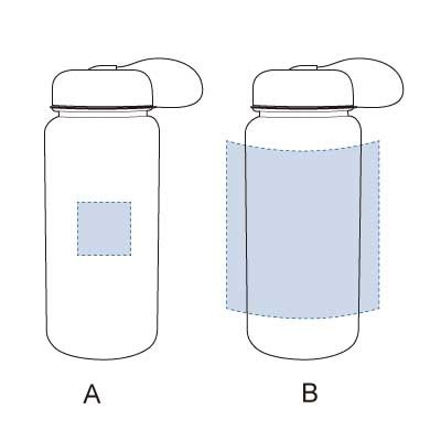 【パッド】<br />
A:W35×H35mm<br />
【シルク】<br />
B:W100×H110mm エマージェンシーボトルキット 7