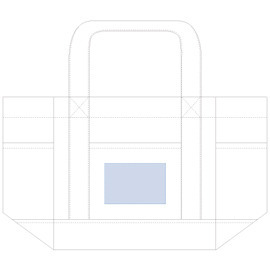 レイアウト可能範囲<br />
W120×H80(mm)<br />
印刷可能範囲<br />
W120×H80(mm) 厚手キャンバスポケットマルチトート(M)ナイトブラック 4