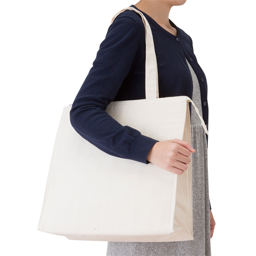 キャンバススクエア保冷トート(M)ナチュラル 3