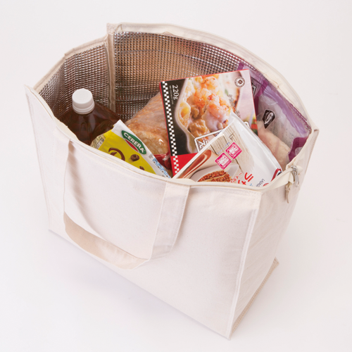 キャンバススクエア保冷トート(M)ナチュラル 4