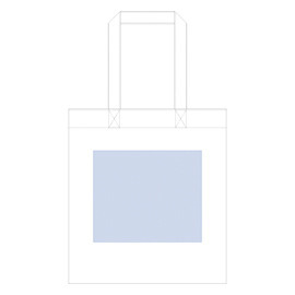 レイアウト可能範囲<br />
W260×H220(mm)<br />
印刷可能範囲<br />
W250×H220(mm) コットンガゼットマチ付バッグ(L) ナチュラル 2