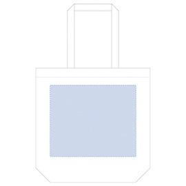 レイアウト可能範囲<br />
W300×H250(mm)<br />
印刷可能範囲<br />
W250×H250(mm) 厚手コットンマチ付トート(L) ナチュラル 3