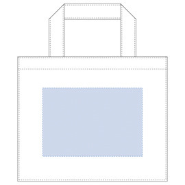 レイアウト可能範囲<br />
W160×H110(mm)<br />
印刷可能範囲<br />
W160×H110(mm) キャンバスボックスランチトート ナチュラル 5