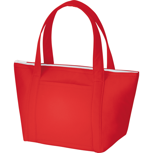 レッド 不織布保冷ライントート 1