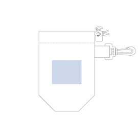 レイアウト可能範囲<br />
W50×H40(mm)<br />
印刷可能範囲<br />
W50×H40(mm) 涼感マフラータオル(巾着付) 4