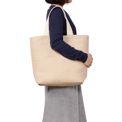 ジュートコットントート(L) ナチュラルベージュ 1