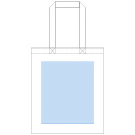 印刷可能範囲:<br />
W250×H250(mm) コットンリネンバッグ(L) ナチュラルベージュ 3