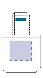 名入れスペース<br />
W210×H190(mm) キャンバスファスナーポケットトート ナチュラル 5