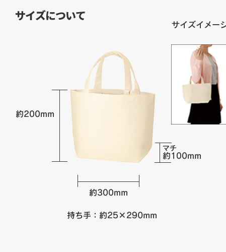 キャンバストート(S)インナーポケット付 ナチュラル 1