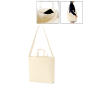 キャンバスWスタイルバッグ インナーポケット付 ナチュラル