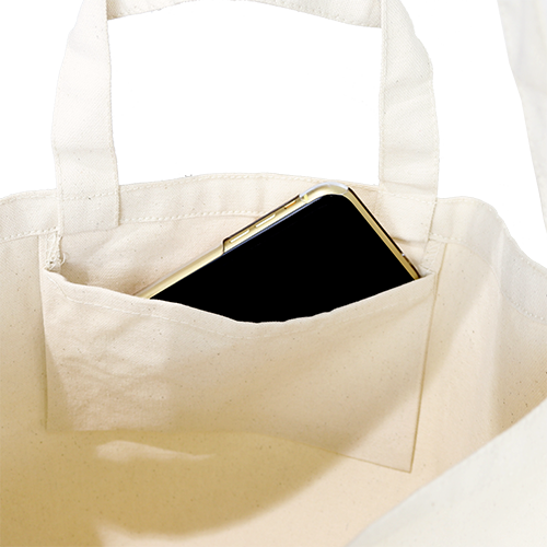 キャンバスWスタイルバッグ インナーポケット付 ナチュラル 2