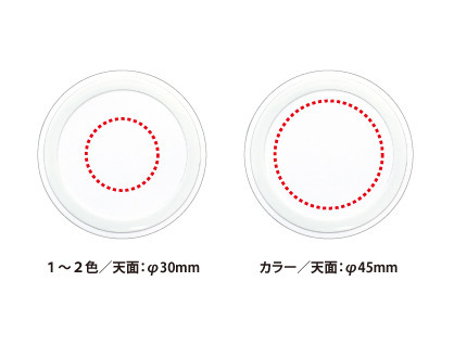 パッド印刷(1色):直径30mm<br />
インクジェット印刷(カラー):直径45mm 置いて充電ワイヤレスチャージャー 3