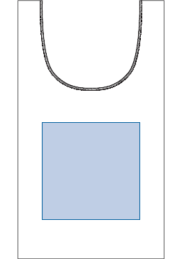 印刷範囲/シルク(1色)<br />
W200×H200(mm) 厚手コットンマルシェバッグ(M) ナチュラル 5