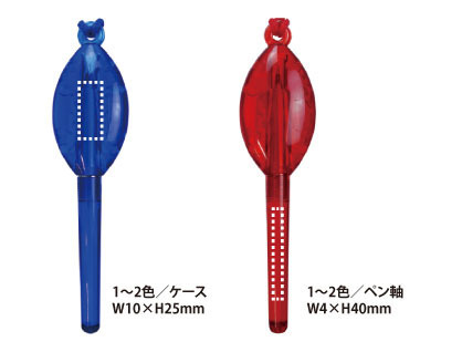 ケースかペンかどちかに印刷するかをお選びください ネックストラップ付ボールペン 3