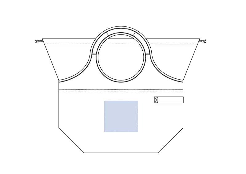 熱転写(カラー)印刷範囲<br />
W160×H150(mm) クルリト クーラービッグマルシェバッグ 8