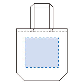 印刷範囲:<br />
W240×H200(mm) オーガニックコットンバッグ(M)ナチュラル 9