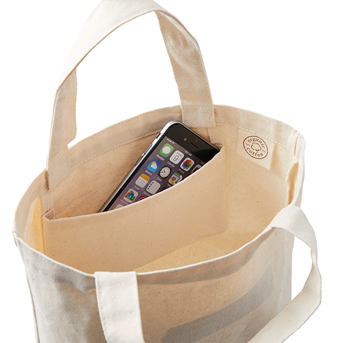 オーガニックコットンキャンバストート(S)内ポケットナチュラル 9